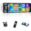 Inefala Autoradio 1 DIN Wireless CarPlay Android Auto Mirror Link