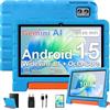 ZIOVO Tablet bambini Android 15 Tablet 10 pollici, 30 GB RAM + 64 GB ROM (TF 2 TB) Gemini AI, 5 G WiFi/Octa-Core/Widevine L1/Face ID/Controllo genitore/6000 mAh/BT 5.0, Tablet con custodia EVA - Blu