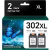 Cebhink 302XL - Cartucce d'inchiostro nero compatibili con HP 302, ad alta capacità, confezione da 2