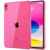 MoKo Trasparente Cover per iPad (A16) 11a Gen. 2025, Fiore Rosa