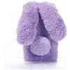 Lnxlanxx Cover Compatibile per Realme Note 70T Silicone Carina Cellulare Coniglietto Orecchio Peluche Pelliccia Strass Disegni Antiurto Bumper Resistente Protettiva Custodia (Viola)