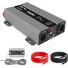 DATOUBOSS Inverter 24V 220V 2000W Onda Pura(Picco 4000W), Trasformatore 24V 220V con 2 EU Prese, Porte USB-A e USB-C,Display LCD,Comando a Distanza,per Camper, Camion, Emergenze e Apparecchi Campeggio