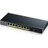 Zyxel 8-Port Gigabit PoE Switch Smart Managed Desktop/Wallmount and Fanless