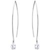 JC Jeweller Carat Orecchini da donna in argento sterling 925 rodiato, a catena lunga, con zirconi, con confezione regalo