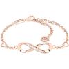 SERASAR Bracciale Donna Infinito Oro Rosa Zircone Compleanno San Valentino