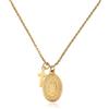 GD GOOD.designs È. 2015 Maria - Collana da donna in oro 18 carati con rivestimento in oro vero 18 carati I catena a forma di croce dorata I collana impermeabile da donna, 42.5 cm, Acciaio inossidabile