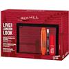 Rimmel London Cofanetto Regalo Live Your London Look, Pochette con Mascara ScandalEyes Reloaded, Matita Occhi ScandalEyes Kohl Black Waterproof e Rossetto Liquido Thrill Seeker Lip Latex, Idea Regalo