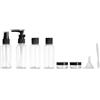 PARENCE. Kit da viaggio 8 bottiglie - set di bottiglie ricarica da 70 ml - distributore, spray, imbuto - accessori cosmetici per aeromobile cabina - 8 pezzi