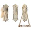 Comfify Set di 3 Ganci da Parete in Ghisa Stile Shabby Chic - Colore Bianco Rustico - Viti e Tasselli Inclusi - Ganci Antichi per Appendere i Vestiti