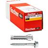 Fischer 25 Tasselli SX Plus BM con Vite Testa Esagonale 14x70 mm Muro Pieno, Mattone Forato, Muratura, Calcestruzzo, per il Fissaggio di Lampadari, Mobili, Pensili, Mensole, 567627