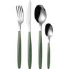Guzzini My Fusion Set 24 Posate, 16.8 x 7.5 x 25.5 cm, Verde (Olive Green)