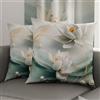 PETTI Artigiani Italiani - Coppia di Federe Cuscino 45x45 cm in Microfibra, Cuscini Arredo Camera da Letto, Divano, Salotto, Set 2 Fodere Copricuscino, Federa Floreale 06 14, 100% Made in Italy