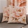 PETTI Artigiani Italiani - Coppia di Federe Cuscino 35x35 cm in Microfibra, Cuscini Arredo Camera da Letto, Divano, Salotto, Set 2 Fodere Copricuscino, Federa Floreale 26, 100% Made in Italy