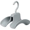 Wenko Portaborse Herkules 3 pezzi - Set di 3 ganci doppi per borse, guardaroba per borse, ABS, 9 x 12.5 x 14 cm, Grigio