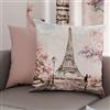 PETTI Artigiani Italiani - Coppia di Federe Cuscino 35x35 cm in Microfibra, Cuscini Arredo Camera da Letto, Divano, Salotto, Set 2 Fodere Copricuscino, Federa Paris, 100% Made in Italy