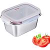 Westmark Lunch Box in acciaio inossidabile - Lunch Box a prova di perdite - Adatto a microonde e forno, senza BPA - Bento Box per scuola, lavoro e asilo nido - Argento, 1000 ml