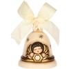 THUN, Campanella con Angelo in Ceramica, Collezione Magia del Natale, Campanella Limited Edition 2024 da Collezione, Idea Regalo per Natale, 7,1 x 7,1 x 7,8 cm, Color Champagne