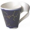 Villeroy & Boch NewWave Stars Tazza con Manico Elegante con Costellazione Sagittario, Adatta per lavastoviglie, Porcellana Premium, Bianca/Blu, 300 ml