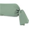 Soleil d'ocre, Federa per guanciale cilindrico, Cotone 57 Fili, Verde d'eau, 45x185 cm