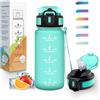 Mulbijeo Borraccia con Cannuccia 500Ml, Senza BPA & A Prova di Perdita, Borracce, Reutilizables, Borraccia Bambini Scuola Elementare, Borracce Motivazionale per Scuola, Palestra, Ufficio, Running