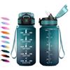 KollyKolla Borraccia Bambina 500ml, Bottiglia Motivazionale con Cannuccia, a Prova di Perdite, Facile Pulizia, Bottiglia Acqua con Indicatore del Tempo, Bottiglia per Ufficio, Escursionismo, Bambini, Yoga