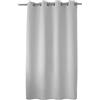 ED Enjoy Home Tenda Oscurante con Occhielli argentati, Bianco, 140 x 180 cm, 100% Poliestere, Tessuto Certificato Oeko-Tex, Collezione Liquirizia