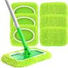 Carehabi 6 Pezzi per Panno Microfibra Pavimenti Mop per Swiffer Sweeper 25.4x11.5 cm Riutilizzabili per Panni Swiffer Lavapavimenti per Pavimenti Copertura per Mop Umido/Asciutto