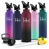 Mujigaga Borraccia Termica, Borraccia 500 ml, Senza BPA, Borracce con Cannuccia, Senza Perdite, Borraccie Acciaio Inox, Doble Aislamiento, Borracce Termiche per Scuole, Campeggio, Pilates, Lavoro