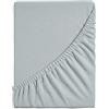 hermet Lenzuolo Sotto con Angoli Singolo, 100% Jersey di Cotone Elasticizzato sui 4 Lati, Misura cm.80/90x190/200, Altezza Angolo fino a 30cm, Oeko-tex Certificato, No stiro