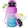 HoneyHolly Borraccia 500Ml, Senza BPA & A Prova di Perdita, Borracce con Cannuccia, Reutilizables, Water Bottle Scuola Elementare, Borraccia Motivazionale per Scuola, Palestra, Ufficio, Running