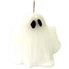 Cereria Di Giorgio - Candela a Forma di Fantasma - Colore Bianco - Altezza 6.5 cm - Halloween - Idea regalo - Artigianale