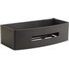 Gedy Poseidon Mensola Doccia Rettangolare in Acciaio Inox AISI 304 Finitura Nero Opaco, Portaoggetti Doccia Misure L 24 x P 12,3 x H 7,2 cm, Fissaggio a Muro con Viti Incluse, Impermeabile Antiruggine