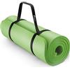 TRESKO® Tappetino per Yoga 185 x 60 cm e 190 x 100 cm Pilates Tappeto Ginnastica Fitness Aerobica NBR (verde chiaro, 185 x 60 x 1 cm)