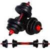 CCLIFE manubri regolabili palestra 2 Set, set di pesi professionale 20/25/30/40kg con manubri corti e barra lunga collegata con tubo in acciaio