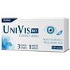 Univis Bio Contact Lenses, 3 Lenti A Contatto Mensili per la correzione della miopia -9.50