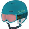 Bollé | COMBO - Casco e Maschera da sci | B-FUN JR e ROCKET | Blu e Giallo Opaco e Vermiglio Cat 2 | Extra Small-Medium | Unisex | Bambini