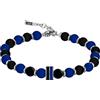 Inter Unisex-Adult Bracciale, Nero Blu Acciaio, Taglia Unica