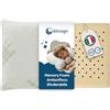 DOLCI SOGNI Cuscino Lettino Bambino fino a 5 anni | Antisoffoco 50x30 Memory Foam Spessore 5,5 cm, OEKO-TEX® e CertiPUR™ | Cuscino per Asilo | Cuscino da Viaggio Modello Aloe 100% Made in Italy