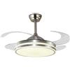 BEL AIR HOME - Ventilatore da Soffitto ASGARD con Luce LED 36W Regolabile e Motore DC Silenzioso | 6 Velocità | Telecomando | Pale Pieghevoli | Modalità Inverno, Nichel, Policarbonato