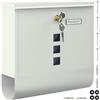 MONZANA® Cassetta Postale da Esterno 31x10x34 cm 2 Chiavi Targhetta Nome Cassette Lettere Box Posta da Muro Post Box Buca Portalettere Portagiornale