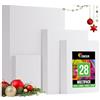 Zenacolor Tela per Dipingere - Set di 28 Tele per Dipingere Multidimensionale 13x18, 20x25, 24x20 30x40 - Canvas 100% Cotone - 28 Telo Pittura per Colori Acrilici, ad Olio, Tempere