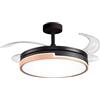 BEL AIR HOME - Ventilatore da Soffitto ROBIN con Luce LED 36W - Motore DC Silenzioso - 3 Temperature Colore (3000K, 4000K, 6500K) - Telecomando - Pale Pieghevoli - Design Moderno - Nero/Legno