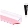 flintronic Autoadesiva Silicone Doccia Barriera, 90 gradi-1M(Trasparenti)