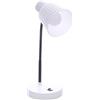 Bel Air Home Lampada da scrivania | metallo, altezza 40 cm, base 15 cm | interruttore on/off, ideale per ufficio e comodino | E-27, bianco Dallas (lampadina non inclusa)