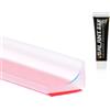 flintronic Autoadesiva Silicone Doccia Barriera, 90 gradi-3M(Trasparenti)
