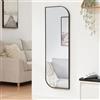 [en.casa] Specchio da Parete con Cornice Rettangolare Montaggio Verticale e Orizzontale Specchio Decorativo per Ingresso Soggiorno Cabina Armadio 120x40 cm Nero