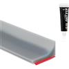 flintronic Autoadesiva Silicone Doccia Barriera, 90 gradi-1M(Grigio)