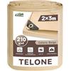 COVALL Telone Impermeabile Esterno 2x3m 210g/m² Beige Telo Anti-UV
