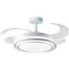 BEL AIR HOME Ventilatore da Soffitto Selene Motore DC Pale Pieghevoli Luce LED 36W (3000K/4000K/6500K) Telecomando Efficienza Energetica Design Moderno Bianco