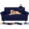 Ystyle Copridivano 2 Posti con Braccioli, Elasticizzato Copri Divano Antigraffio Gatto Cani, Universale Moderno Fodere Copridivani, Elastico Copripoltrona Antimacchia Antiscivolo, Blu